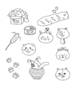 Круглый год с кошками. Раскраска — изображение 6