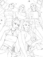 K-pop! Раскраска с участниками самых известных корейских групп — изображение 3