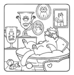 Котики одни дома. Раскраска-антистресс — изображение 4