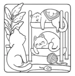 Котики одни дома. Раскраска-антистресс — изображение 6