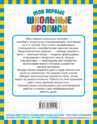 Мои первые школьные прописи. В 4-х частях. Часть 2 — Прописи